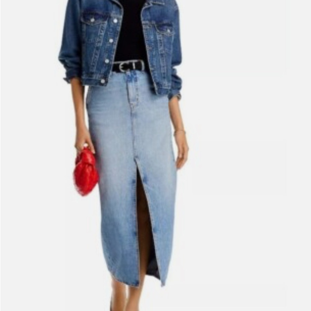 NWT Derek Lam High Rise Denim Skirt